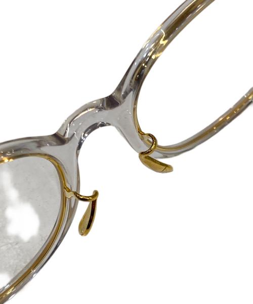 YUICHI TOYAMA（ユウイチトヤマ）YUICHI TOYAMA (ユウイチトヤマ) 眼鏡 クリア×ゴールドの古着・服飾アイテム