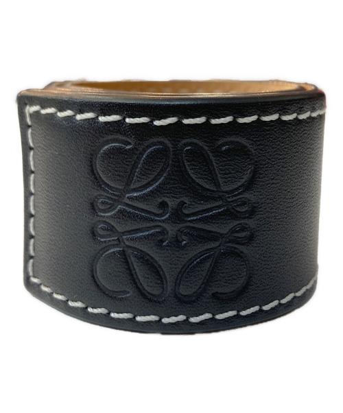 LOEWE（ロエベ）LOEWE (ロエベ) レザー スモールスラップブレスレット ブラックの古着・服飾アイテム