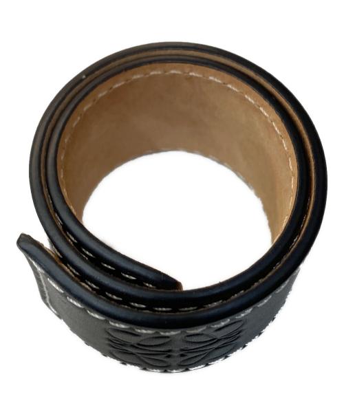 LOEWE（ロエベ）LOEWE (ロエベ) レザー スモールスラップブレスレット ブラックの古着・服飾アイテム