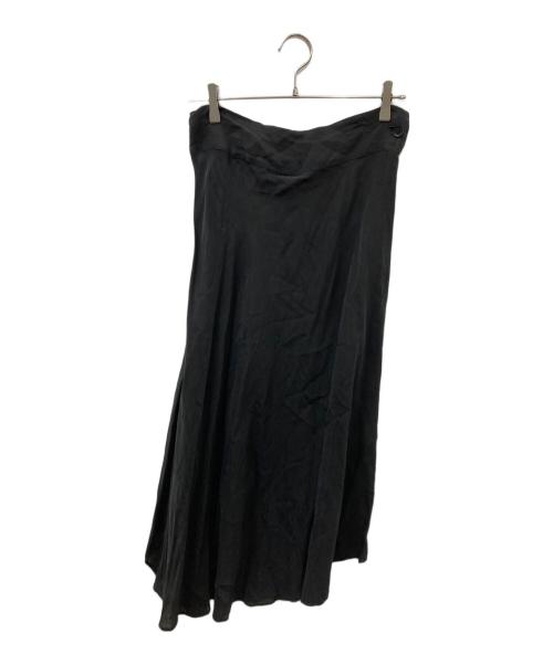 Yohji Yamamoto FEMME（ヨウジヤマモトファム）Yohji Yamamoto FEMME (ヨウジヤマモトファム) 22SS シルクスカート ブラック サイズ:101㎝(W40)の古着・服飾アイテム