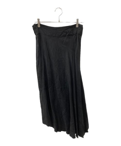 Yohji Yamamoto FEMME（ヨウジヤマモトファム）Yohji Yamamoto FEMME (ヨウジヤマモトファム) 22SS シルクスカート ブラック サイズ:101㎝(W40)の古着・服飾アイテム