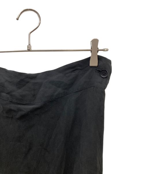 Yohji Yamamoto FEMME（ヨウジヤマモトファム）Yohji Yamamoto FEMME (ヨウジヤマモトファム) 22SS シルクスカート ブラック サイズ:101㎝(W40)の古着・服飾アイテム