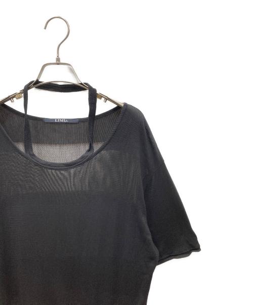 LIMI feu（リミフゥ）LIMI feu (リミフゥ) MESH STRIPE DESIGN NECK OP ワンピース ブラック サイズ:SIZE 2の古着・服飾アイテム
