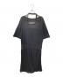 LIMI feu（リミフゥ）の古着「MESH STRIPE DESIGN NECK OP ワンピース」｜ブラック