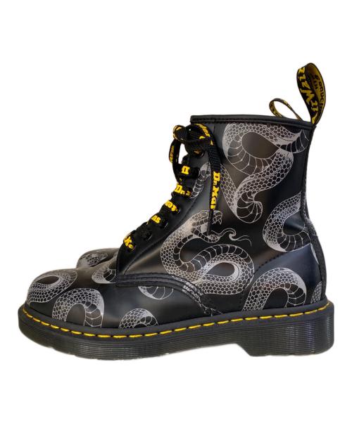 Dr.Martens（ドクターマーチン）Dr.Martens (ドクターマーチン) 1460 スネークデザインブーツ ブラック×グレー サイズ:UK6の古着・服飾アイテム