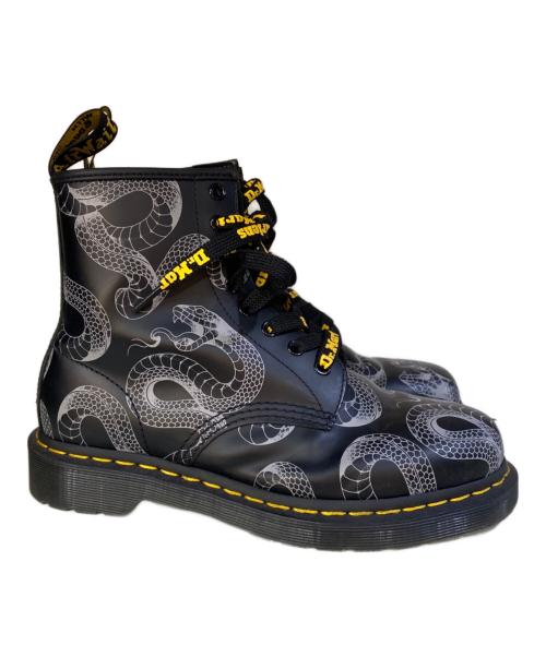 Dr.Martens（ドクターマーチン）Dr.Martens (ドクターマーチン) 1460 スネークデザインブーツ ブラック×グレー サイズ:UK6の古着・服飾アイテム