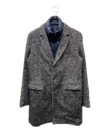 HERNO（ヘルノ）の古着「ダウンライナー付きチェスターコート」｜ブラック×ネイビー