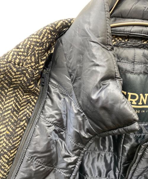 HERNO（ヘルノ）HERNO (ヘルノ) ダウンライナー付きチェスターコート ブラック×ネイビー サイズ:48の古着・服飾アイテム