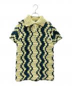 JIL SANDERジルサンダー）の古着「ニットポロシャツ」｜イエロー×グリーン
