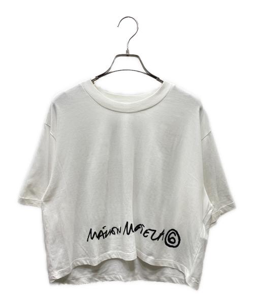 MM6 Maison Margiela（エムエムシックスメゾンマルジェラ）MM6 Maison Margiela (エムエムシックスメゾンマルジェラ) プリントTシャツ ホワイト サイズ:SIZE XSの古着・服飾アイテム