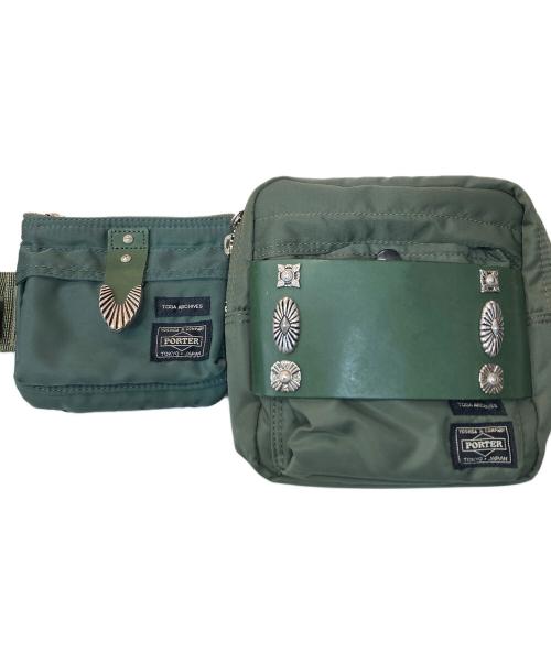 TOGA ARCHIVES（トーガアーカイブス）TOGA ARCHIVES (トーガアーカイブス) PORTER (ポーター) ウエスト ベルト バッグ グリーンの古着・服飾アイテム