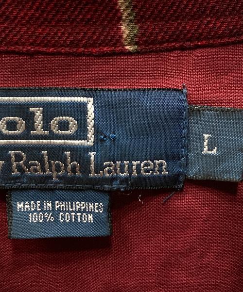 POLO RALPH LAUREN（ポロ・ラルフローレン）POLO RALPH LAUREN (ポロ・ラルフローレン) 90s ネイティブシャツ レッド サイズ:SIZE Lの古着・服飾アイテム