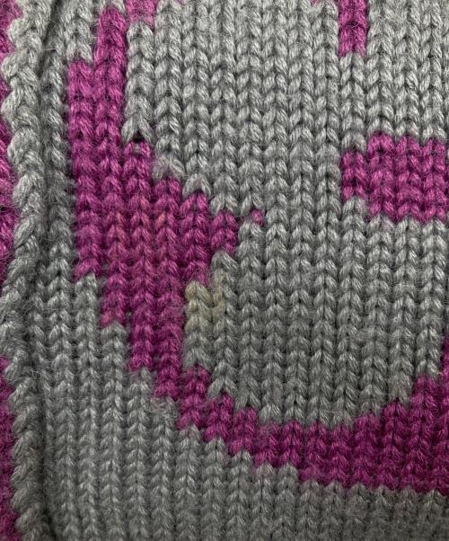 LOUIS VUITTON（ルイ ヴィトン）LOUIS VUITTON (ルイ ヴィトン) スヌードマフラー スヌードグランフロア グレー×パープルの古着・服飾アイテム