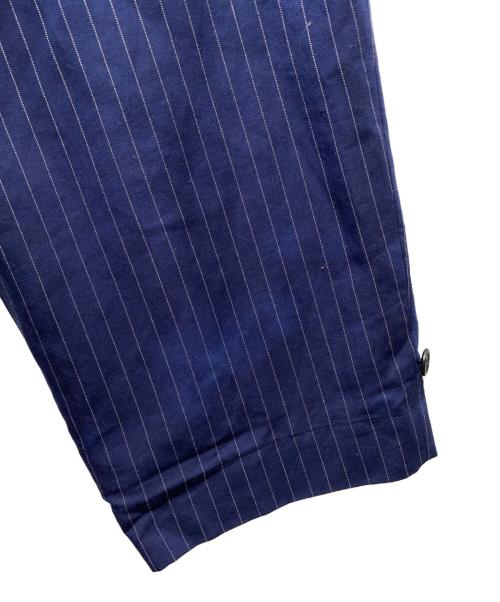 Y's（ワイズ）Y's (ワイズ) LINEN COTTON PIN-STRIPED UNEVEN DYEING 2 TUCKS PANTS ピンストライプ2タックパンツ ネイビー サイズ:1の古着・服飾アイテム