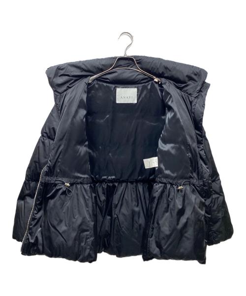ANAYI（アナイ）ANAYI (アナイ) ソロサテンペプラムダウンコート ブラック サイズ:SIZE 38の古着・服飾アイテム
