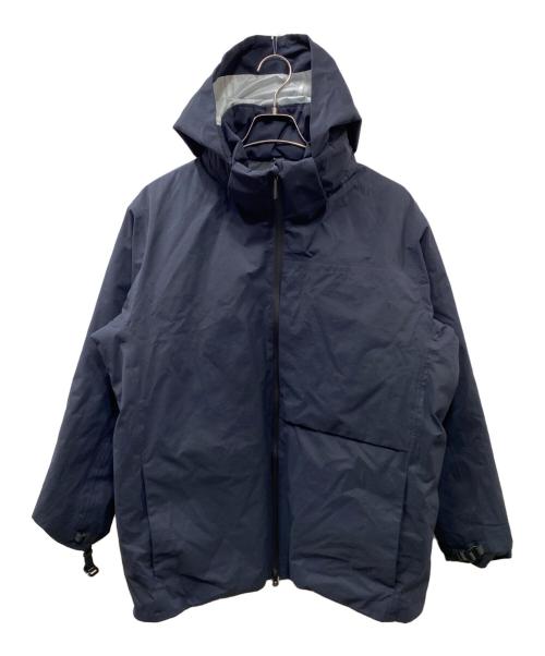 HUNTING WORLD（ハンティングワールド）HUNTING WORLD (ハンティングワールド) ALTERNATELY WAVE DOWN HOODED JACKET ダウンジャケット ブラック サイズ:Lの古着・服飾アイテム
