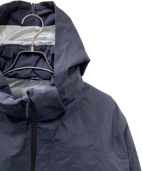 HUNTING WORLD（ハンティングワールド）HUNTING WORLD (ハンティングワールド) ALTERNATELY WAVE DOWN HOODED JACKET ダウンジャケット ブラック サイズ:Lの古着・服飾アイテム