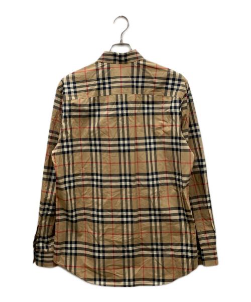 BURBERRY（バーバリー）BURBERRY (バーバリー) ロゴ刺繍ノバチェック長袖シャツ ベージュ サイズ:Mの古着・服飾アイテム