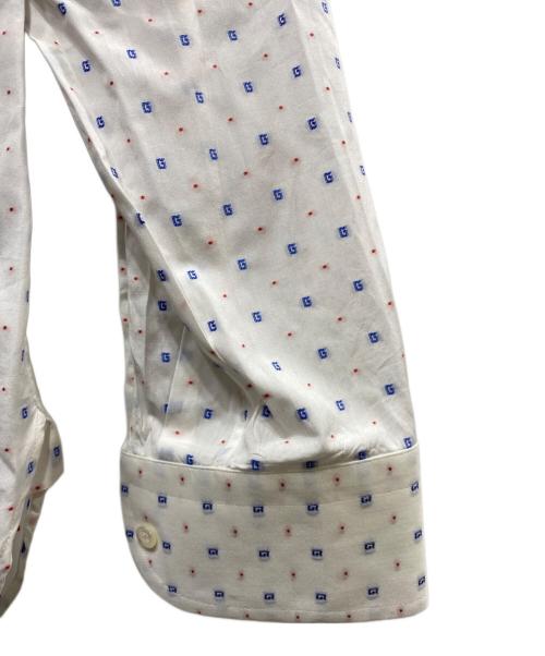 GUCCI（グッチ）GUCCI (グッチ) ステッチデザイン長袖シャツ ホワイト サイズ:39の古着・服飾アイテム