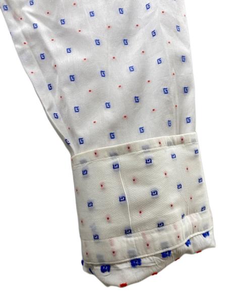 GUCCI（グッチ）GUCCI (グッチ) ステッチデザイン長袖シャツ ホワイト サイズ:39の古着・服飾アイテム