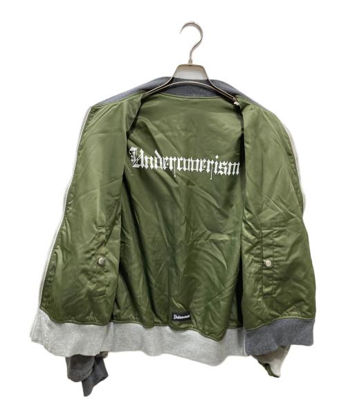 UNDERCOVERISM（アンダーカバーイズム）UNDERCOVERISM (アンダーカバーイズム) 異素材スタジャン グレー×グリーン サイズ:SIZE4の古着・服飾アイテム