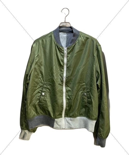 UNDERCOVERISM（アンダーカバーイズム）UNDERCOVERISM (アンダーカバーイズム) 異素材スタジャン グレー×グリーン サイズ:SIZE4の古着・服飾アイテム