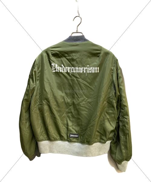 UNDERCOVERISM（アンダーカバーイズム）UNDERCOVERISM (アンダーカバーイズム) 異素材スタジャン グレー×グリーン サイズ:SIZE4の古着・服飾アイテム