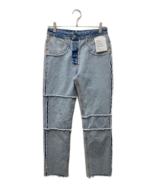 MM6 Maison Margiela（エムエムシックスメゾンマルジェラ）MM6 Maison Margiela (エムエムシックスメゾンマルジェラ) インサイドアウトデニムパンツ インディゴ サイズ:40の古着・服飾アイテム