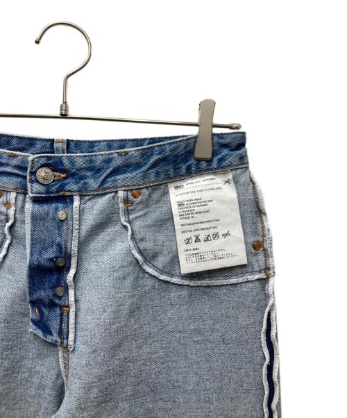 MM6 Maison Margiela（エムエムシックスメゾンマルジェラ）MM6 Maison Margiela (エムエムシックスメゾンマルジェラ) インサイドアウトデニムパンツ インディゴ サイズ:40の古着・服飾アイテム