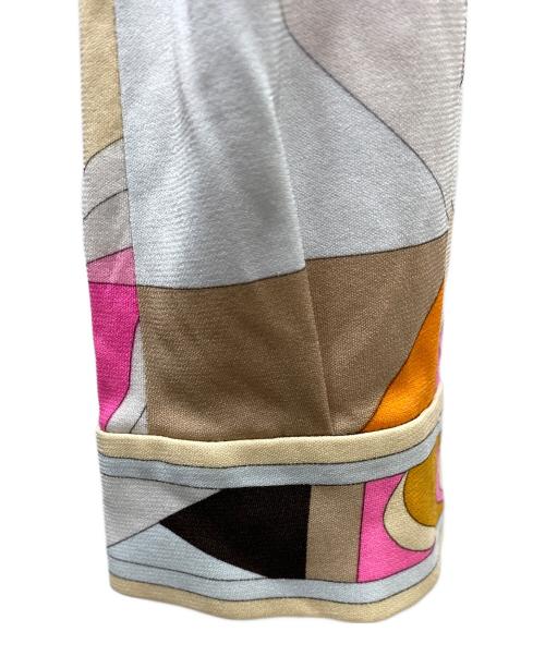 LEONARD（レオナール）LEONARD (レオナール) 袖切替ワンピース ブラウン サイズ:SIZE 2の古着・服飾アイテム