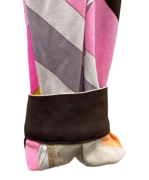 LEONARD（レオナール）LEONARD (レオナール) 袖切替ワンピース ブラウン サイズ:SIZE 2の古着・服飾アイテム