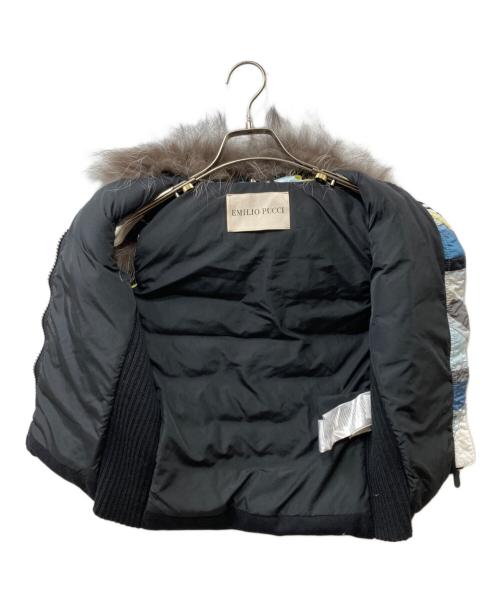 Emilio Pucci（エミリオ プッチ）Emilio Pucci (エミリオ プッチ) ファー付ファーダウンベスト マルチカラー サイズ:34の古着・服飾アイテム