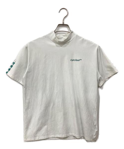 Cph Golf（キャプテンズヘルム ゴルフ）Cph Golf (キャプテンズヘルム ゴルフ) モックネックTシャツ ホワイト サイズ:Mの古着・服飾アイテム