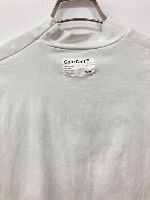 Cph Golf（キャプテンズヘルム ゴルフ）Cph Golf (キャプテンズヘルム ゴルフ) モックネックTシャツ ホワイト サイズ:Mの古着・服飾アイテム