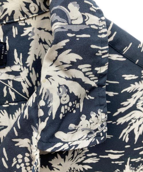 POLO RALPH LAUREN（ポロ・ラルフローレン）POLO RALPH LAUREN (ポロ・ラルフローレン) CALDWELL アイランド柄 ループカラー レーヨンアロハシャツ グリーン×アイボリー サイズ:Lの古着・服飾アイテム