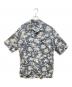 POLO RALPH LAUREN（ポロ・ラルフローレン）の古着「CALDWELL アイランド柄 ループカラー レーヨンアロハシャツ」｜グリーン×アイボリー