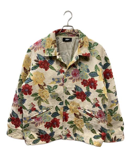 myne（マイン）MYNE (マイン) Flower Gobelin Jacket ジャケット ベージュ サイズ:Ｌの古着・服飾アイテム