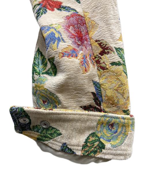 myne（マイン）MYNE (マイン) Flower Gobelin Jacket ジャケット ベージュ サイズ:Ｌの古着・服飾アイテム