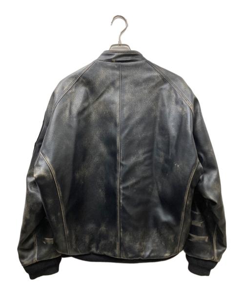 Maison MIHARA YASUHIRO（メゾン ミハラ ヤスヒロ）Maison MIHARA YASUHIRO (メゾン ミハラ ヤスヒロ) PVC Biker Jacket エコレザージャケット ブラック サイズ:SIZE48の古着・服飾アイテム