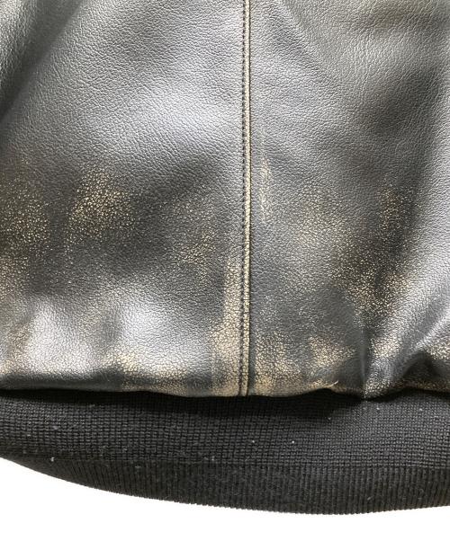 Maison MIHARA YASUHIRO（メゾン ミハラ ヤスヒロ）Maison MIHARA YASUHIRO (メゾン ミハラ ヤスヒロ) PVC Biker Jacket エコレザージャケット ブラック サイズ:SIZE48の古着・服飾アイテム