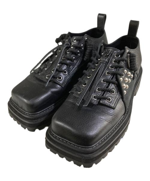 DAIRIKU（ダイリク）DAIRIKU (ダイリク) Studs Fireman Boots レザーシューズ ブラック サイズ:28cmの古着・服飾アイテム