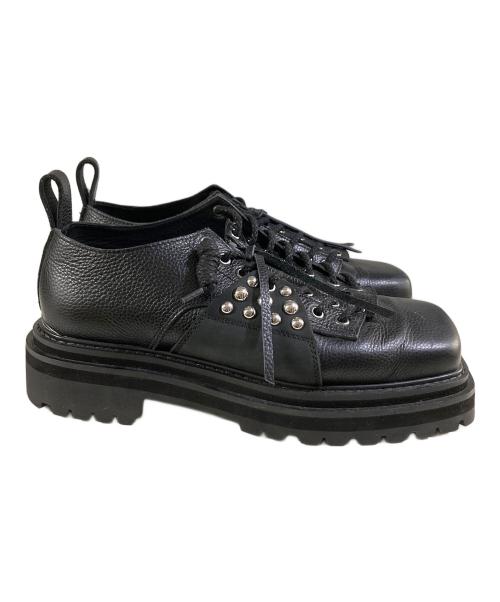 DAIRIKU（ダイリク）DAIRIKU (ダイリク) Studs Fireman Boots レザーシューズ ブラック サイズ:28cmの古着・服飾アイテム