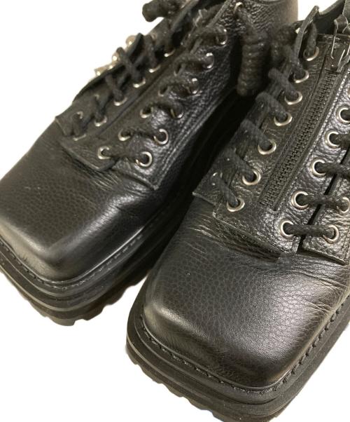 DAIRIKU（ダイリク）DAIRIKU (ダイリク) Studs Fireman Boots レザーシューズ ブラック サイズ:28cmの古着・服飾アイテム