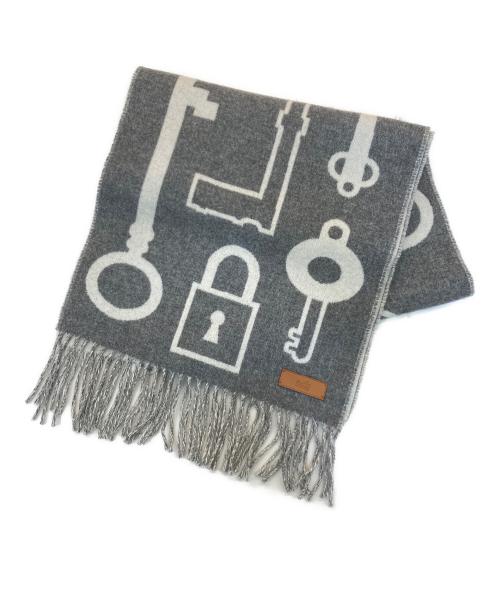 HERMES（エルメス）HERMES (エルメス) カシミヤマフラー グレーの古着・服飾アイテム