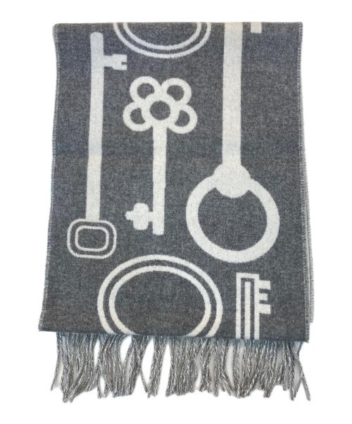 HERMES（エルメス）HERMES (エルメス) カシミヤマフラー グレーの古着・服飾アイテム