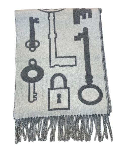 HERMES（エルメス）HERMES (エルメス) カシミヤマフラー グレーの古着・服飾アイテム