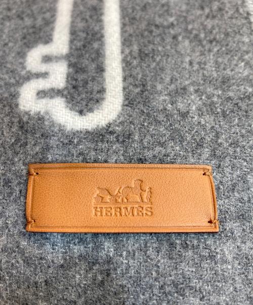 HERMES（エルメス）HERMES (エルメス) カシミヤマフラー グレーの古着・服飾アイテム