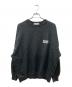 COOTIE PRODUCTIONS（クーティープロダクツ）の古着「Jersey Jacquard Sleeve Crew スウェット」｜ブラック