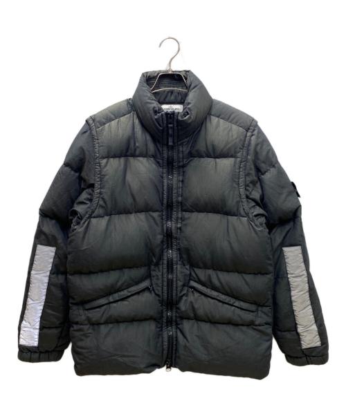 STONE ISLAND（ストーンアイランド）STONE ISLAND (ストーンアイランド) COTTON METAL WATRO コットンメタル ワトロ 2WAYダウンジャケット ブラック サイズ:Mの古着・服飾アイテム