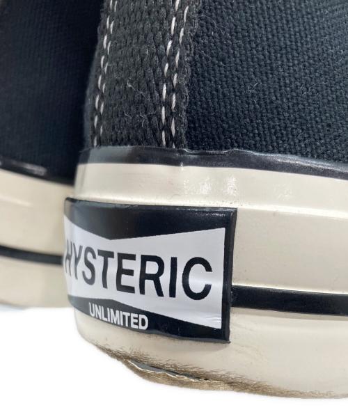 Hysteric Glamour（ヒステリックグラマー）Hysteric Glamour (ヒステリックグラマー) サイドジップ ハイカットスニーカー ブラック サイズ:26の古着・服飾アイテム